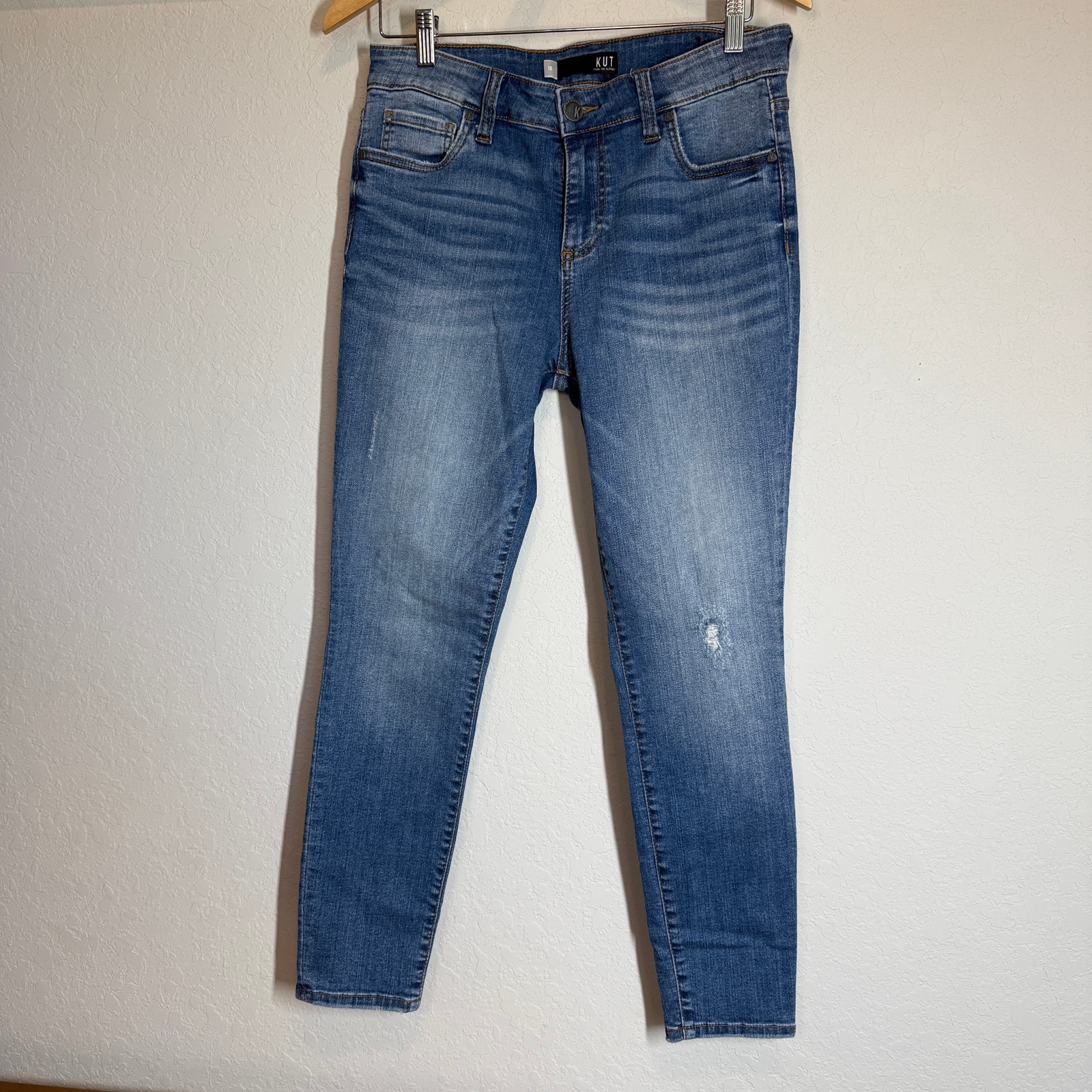 Women's Kut From The Kloth Connie Ankle Skinny Denim Blue Jeans Size 10
